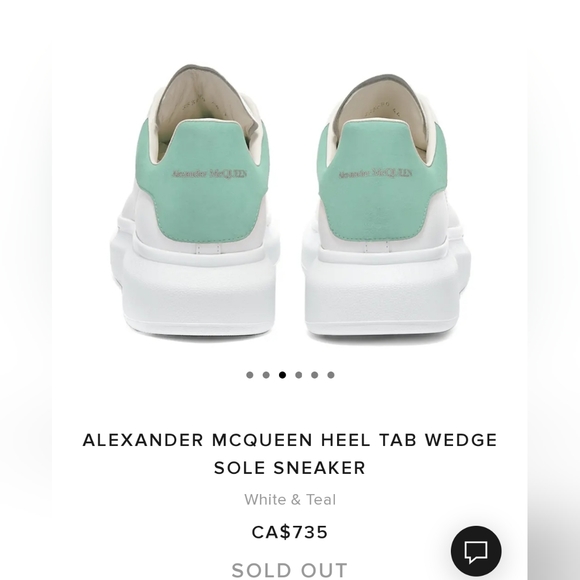 Oversized Leather Sneakers ALEXANDER MCQUEEN Sz 40 (appx. mens 7-7.5 =women's 9) - Picture 3 of 14